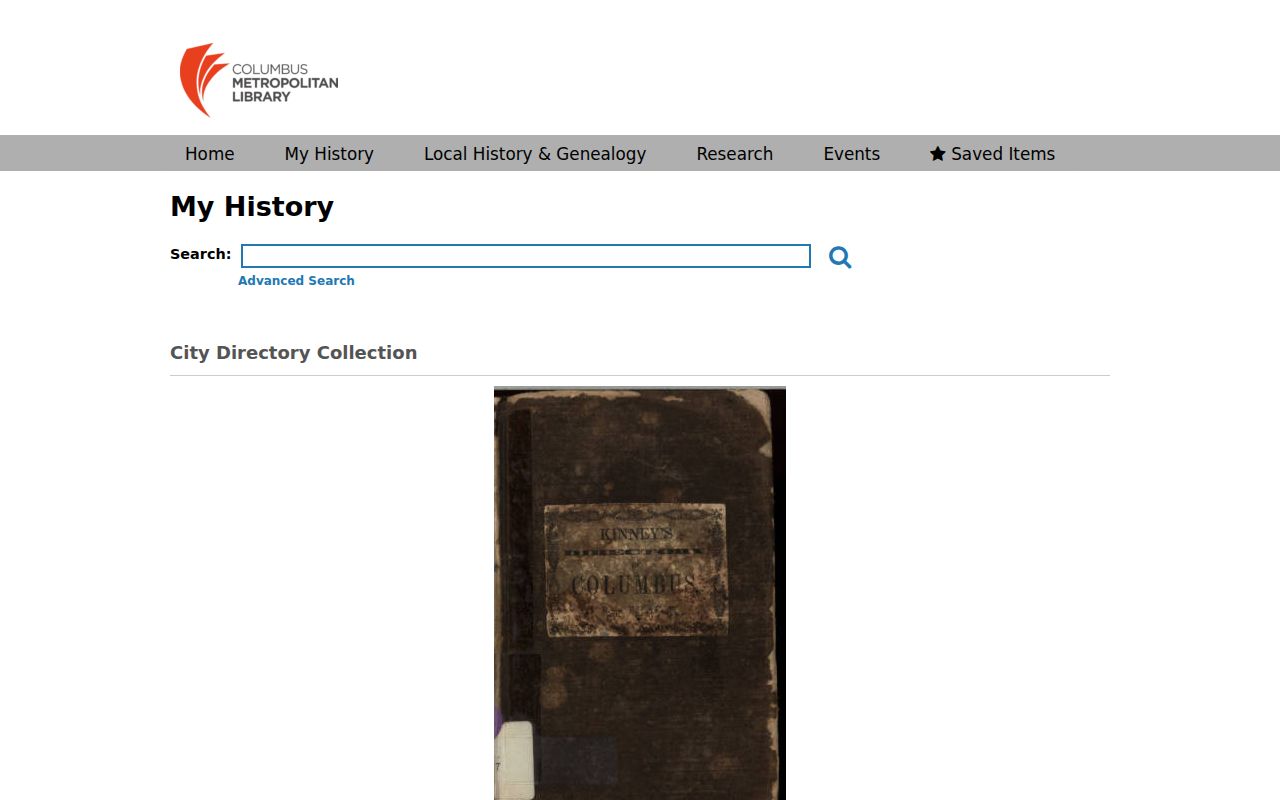Columbus city directory digitized collection search