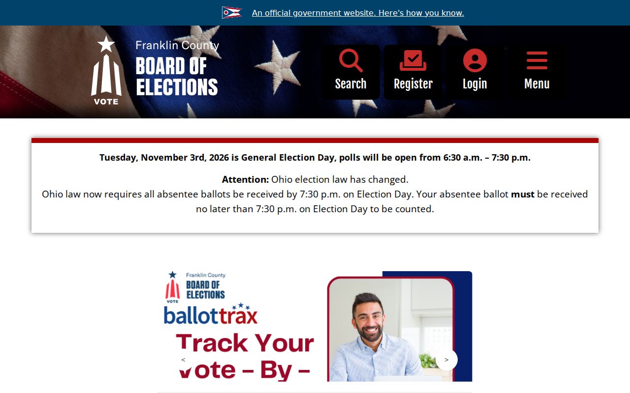 Columbus resident lookup Franklin County Board of Elections page