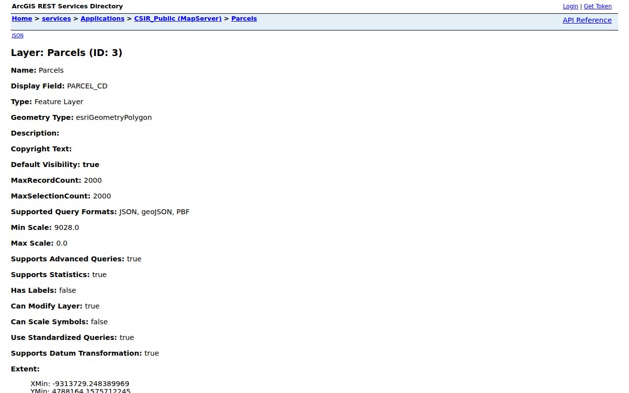Columbus ZIP code directory CSIR public parcel data attributes